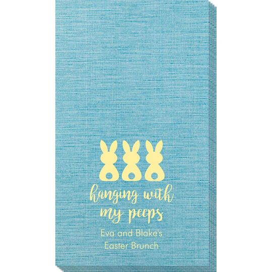 Hanging With My Peeps Easter Bamboo Luxe Guest Towels